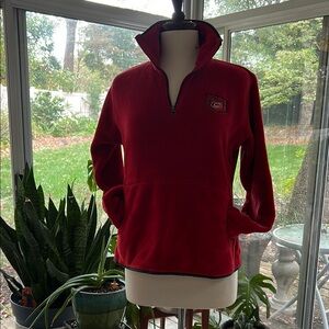 NHL Carolina Hurricanes Red 1/4 Zip-Up Men's Sweater